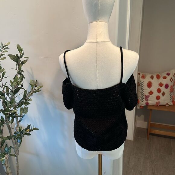 VINCE Open Shoulder Organic Cotton Crochet Tank New! - Picture 7 of 13